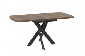 Стол раздвижной LEONEL-110 (1100(1450)*800*750мм), ЛДСП Орех Анемон, металл Черный в Тюмени - mebel-tymen.ru | фото