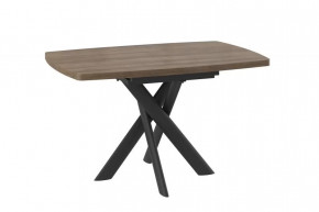 Стол раздвижной LEONEL-130 (1300(1650)*850*750мм), ЛДСП Орех Анемон, металл Черный в Тюмени - mebel-tymen.ru | фото