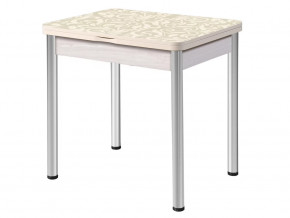 Стол раздвижной Ника опоры круглые хром беленый дуб #455356675 в Тюмени - mebel-tymen.ru | фото