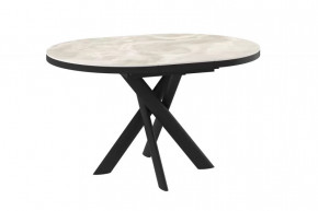 Стол раздвижной RONALDO-100, (d 1000(1350)мм), Керамика ONYX PREMIUM CER, металл Черный в Тюмени - mebel-tymen.ru | фото