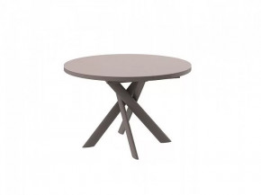 Стол раздвижной RONALDO-120 (d1200(1600)мм), Стекло/ЛДСП Капучино МАТТЕЛЮКС, металл Капучино в Тюмени - mebel-tymen.ru | фото