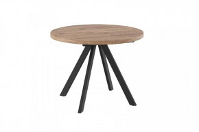 Стол раздвижной RONDO М-100, дуб велингтон/черный в Тюмени - mebel-tymen.ru | фото