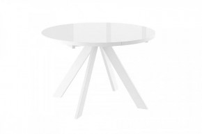 Стол раздвижной RONDO М-120, оптивайт белый/белый в Тюмени - mebel-tymen.ru | фото