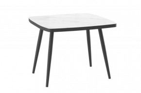 Стол раздвижной TINTO-100 (1000*700(1000)*750мм) Пластик Compact Мрамор Светлый/ЛДСП, металл Черный в Тюмени - mebel-tymen.ru | фото