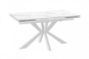 Стол раздвижной Zara-160, calakatta st cer/белый в Тюмени - mebel-tymen.ru | фото