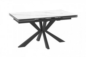 Стол раздвижной Zara-160, calakatta st cer/черный в Тюмени - mebel-tymen.ru | фото