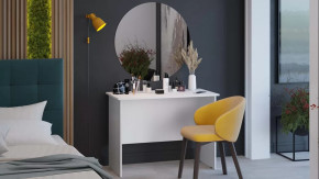 Стол с зеркалом тип 14 (1000) Белый Ясень в Тюмени - mebel-tymen.ru | фото