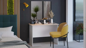 Стол  с зеркалом тип 14 (1000) Дуб Сонома, Белый Ясень в Тюмени - mebel-tymen.ru | фото