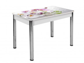 Стол Триумф раздвижной опоры круглые хром #127677917 в Тюмени - mebel-tymen.ru | фото