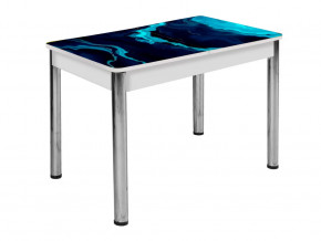 Стол Триумф раздвижной опоры круглые хром #1559486903 в Тюмени - mebel-tymen.ru | фото