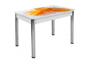 Стол Триумф раздвижной опоры круглые хром #192049907 в Тюмени - mebel-tymen.ru | фото