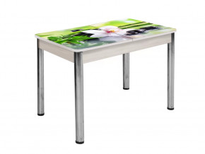 Стол Триумф раздвижной опоры круглые хром #221556622 в Тюмени - mebel-tymen.ru | фото