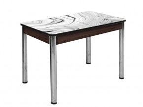 Стол Триумф раздвижной опоры круглые хром #400321657 в Тюмени - mebel-tymen.ru | фото