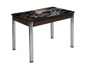 Стол Триумф раздвижной опоры круглые хром #507341326 в Тюмени - mebel-tymen.ru | фото