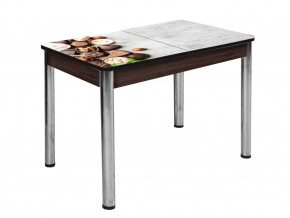 Стол Триумф раздвижной опоры круглые хром #610079405 в Тюмени - mebel-tymen.ru | фото