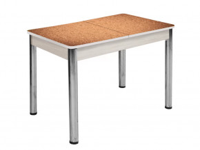 Стол Триумф раздвижной опоры круглые хром беленный дуб #433616656 в Тюмени - mebel-tymen.ru | фото