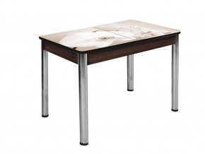 Стол Триумф раздвижной опоры круглые хром венге #236743954 в Тюмени - mebel-tymen.ru | фото