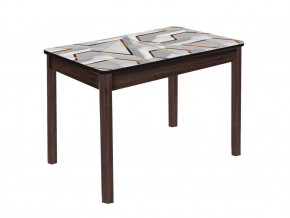 Стол Триумф раздвижной опоры полуовал массив венге #1045720792 в Тюмени - mebel-tymen.ru | фото