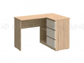 Стол угловой Челси Белый глянец холодный, сонома в Тюмени - mebel-tymen.ru | фото