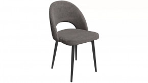 Стул «Амели» (конус Т2) Черный муар, Велюр DREAM Stone (серо-коричневый) в Тюмени - mebel-tymen.ru | фото