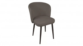 Стул «Боско»  Черный муар, Велюр DREAM Stone (серо-коричневый) в Тюмени - mebel-tymen.ru | фото