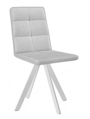 Стул DikLine 230 поворотный B22 GREY, ножки белые в Тюмени - mebel-tymen.ru | фото