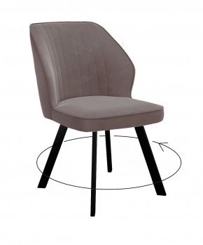 Стул DikLine 232 поворотный B5 LATTE, ножки черные в Тюмени - mebel-tymen.ru | фото