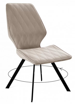 Стул DikLine 243 B03 BEIGE поворотный/ ножки черные в Тюмени - mebel-tymen.ru | фото