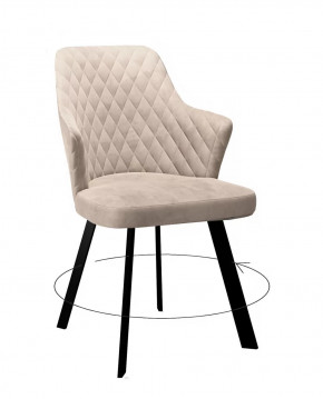 Стул DikLine 245 поворотный, C103 крем, ножки черные в Тюмени - mebel-tymen.ru | фото