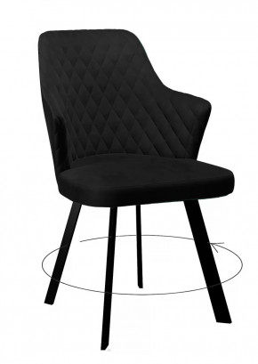 Стул DikLine 245 поворотный, К21 черный, ножки черные в Тюмени - mebel-tymen.ru | фото