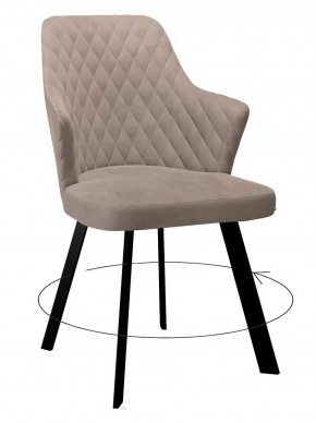 Стул DikLine 245 поворотный, К4 капучино, ножки черные в Тюмени - mebel-tymen.ru | фото