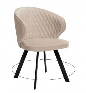 Стул DikLine 249 поворотный, B03 BEIGE, ножки черные в Тюмени - mebel-tymen.ru | фото