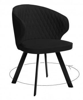 Стул DikLine 249 поворотный, K21 черный, ножки черные в Тюмени - mebel-tymen.ru | фото