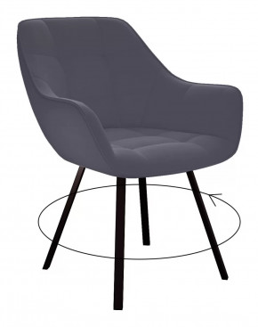 Стул DikLine 252 М поворотный, B28 ANTRACITE, ножки черные в Тюмени - mebel-tymen.ru | фото