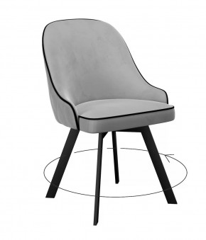 Стул DikLine 266M поворотный, E28 светло-серый, ножки черные в Тюмени - mebel-tymen.ru | фото