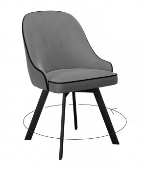 Стул DikLine 266M поворотный, E31 серый, ножки черные в Тюмени - mebel-tymen.ru | фото