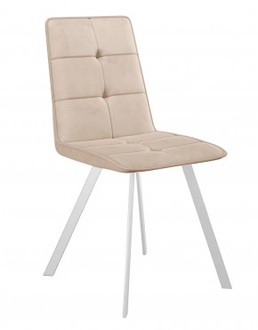 Стул DikLine 280 B03 BEIGE, ножки белые в Тюмени - mebel-tymen.ru | фото