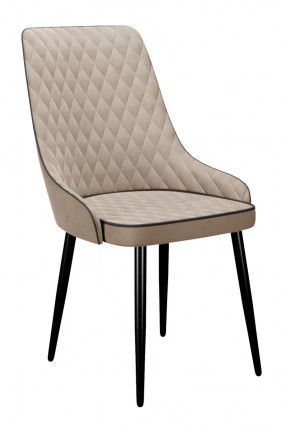 Стул DikLine 305 микровелюр Z128 бежевый/ ножки черные в Тюмени - mebel-tymen.ru | фото