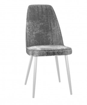 Стул DikLine 326 M13 светло-серый, ножки белые в Тюмени - mebel-tymen.ru | фото