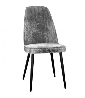 Стул DikLine 326 микровелюр M13 светло-серый, ножки черные в Тюмени - mebel-tymen.ru | фото