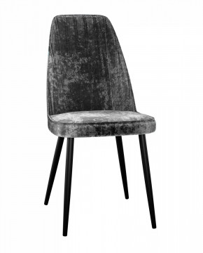 Стул DikLine 326 микровелюр M14 серый, ножки черные в Тюмени - mebel-tymen.ru | фото