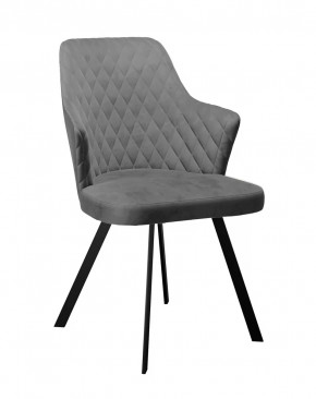 Стул DikLine 345 C56 серый, ножки черные в Тюмени - mebel-tymen.ru | фото