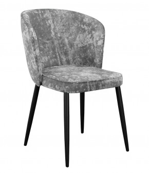 Стул DikLine 347 микровелюр M13 светло-серый, ножки черные в Тюмени - mebel-tymen.ru | фото