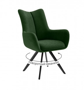 Стул DikLine 351 поворотный BL10 зеленый, ножки черные в Тюмени - mebel-tymen.ru | фото