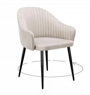 Стул DikLine 439 поворотный, C103 крем, ножки черные в Тюмени - mebel-tymen.ru | фото