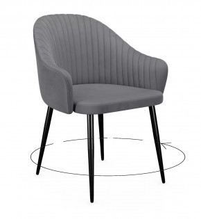 Стул DikLine 439 поворотный, C56 серый, ножки черные в Тюмени - mebel-tymen.ru | фото