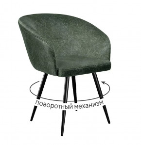 Стул DikLine 442 поворотный, DR19 зеленый, ножки черные в Тюмени - mebel-tymen.ru | фото