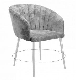 Стул DikLine 442 поворотный, M13 светло-серый, ножки белые в Тюмени - mebel-tymen.ru | фото