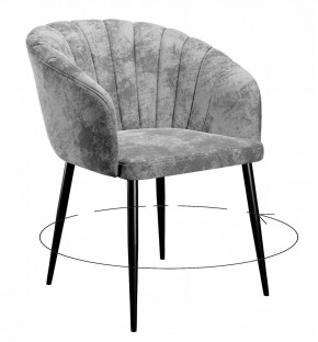 Стул DikLine 442 поворотный, M13 светло-серый, ножки черные в Тюмени - mebel-tymen.ru | фото