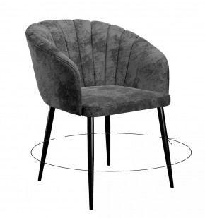 Стул DikLine 442 поворотный, M14 серый, ножки черные в Тюмени - mebel-tymen.ru | фото